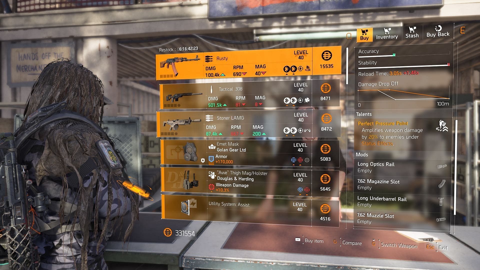 The Division 2 vendor at the Campus (Image via Sportskeeda Gaming || Ubisoft)